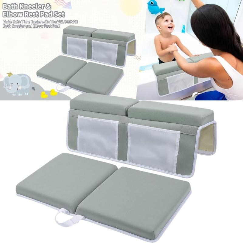 Comfortable Baby Bath Kneeler Pad Not Slip Surfaces & Strong Polyester Portable Waterproof Kneeling Mats for Parents