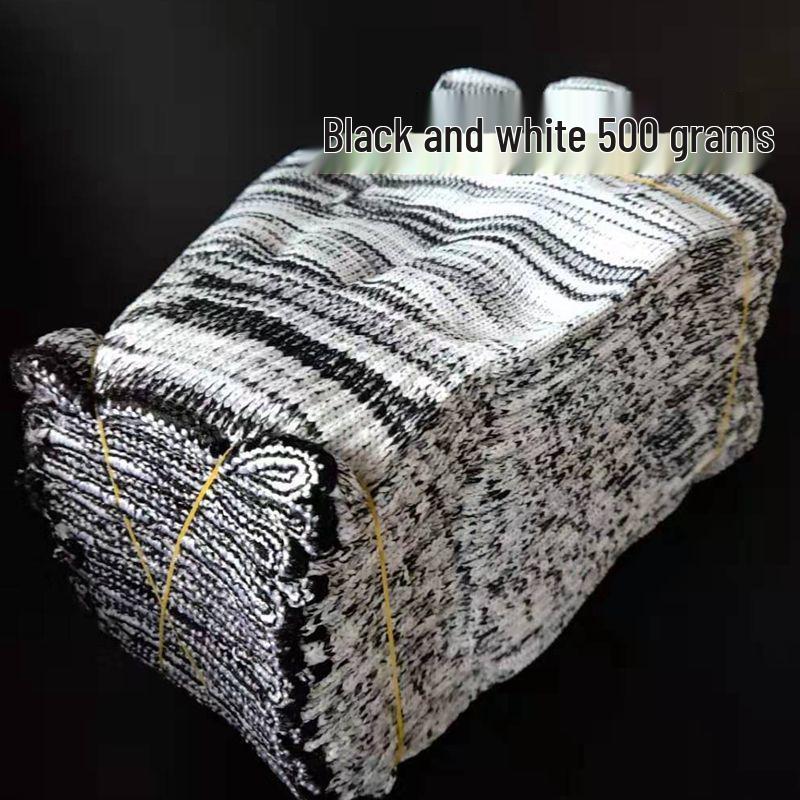 

Durable Thickened Nylon Work Gloves, Black & White for Construction and Labor Protection