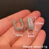 Xiaomi Huitan Fashion Design Lady Hoop Earrings with Bright Cubic Zirconia Silver Color Party Accessories Chic Engagement Noble Jewelry