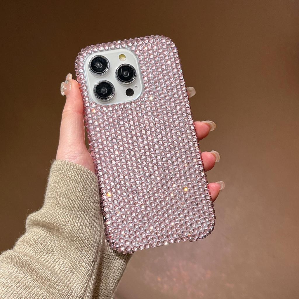Luxury Drop-Proof Diamond Bow Case for iPhone 16 Pro Max, fits Apple 17