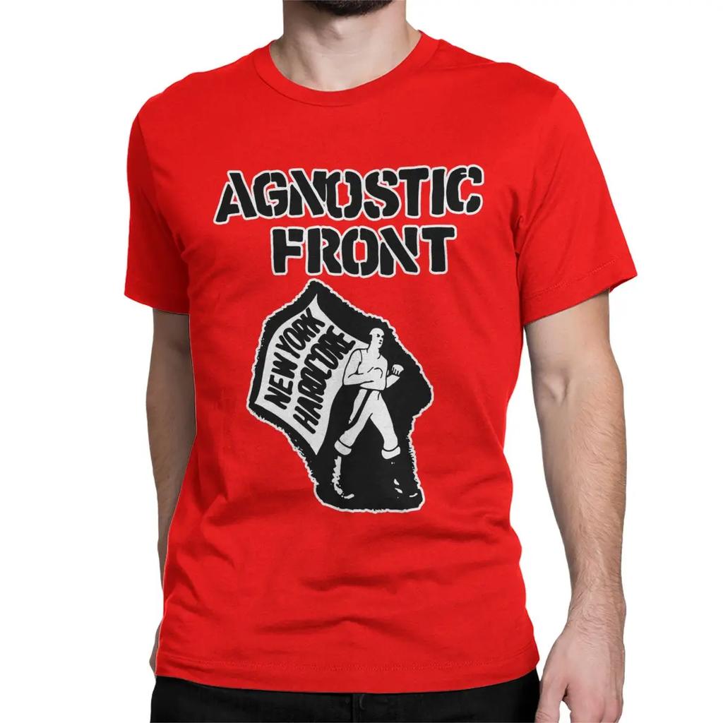 NYHC Flag American Hardcore Punk Band Rock T-Shirts Men Women Agnostic Front Cool Cotton Tees Short Sleeve T Shirts Clothing