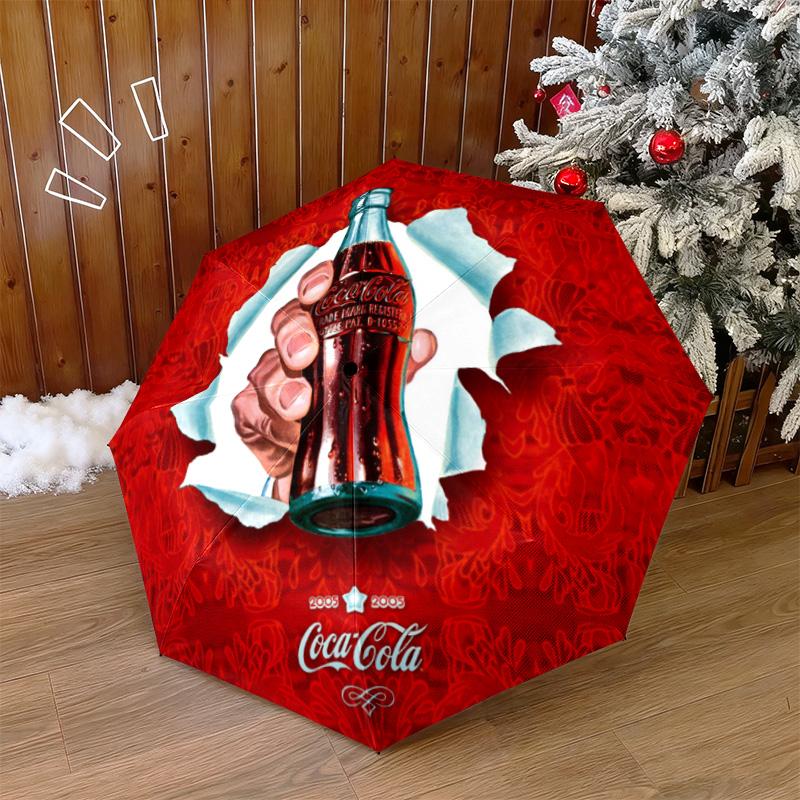 Christmas Gift Halloween Theme Bear Truck Coca Cola umbrella is suitable for all seasons, including home travel and outdoor activities Y26