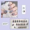 24Pcs Purple Bunny Design Full Coverage Press On Nails Artificial Removable Fake Nail Art Acrylic False Nails Finished