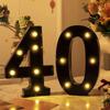 1PC 21.8cm LED Letter Light Luminous Letter and Number Night Light Suitable for Home Bar Wedding Birthday Party Decoration