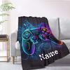 Color Game Controller Customize Your Name Blanket Used For Chair Office Sofa Bed Camping Soft And Warm Giving Friends And Relatives Birthday
