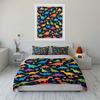 Playful dinosaurs frolic joyfully. Bedding sets Duvet covers Pillowcases(1* Duvet Cover 2* Pillowcases without duvet insert)