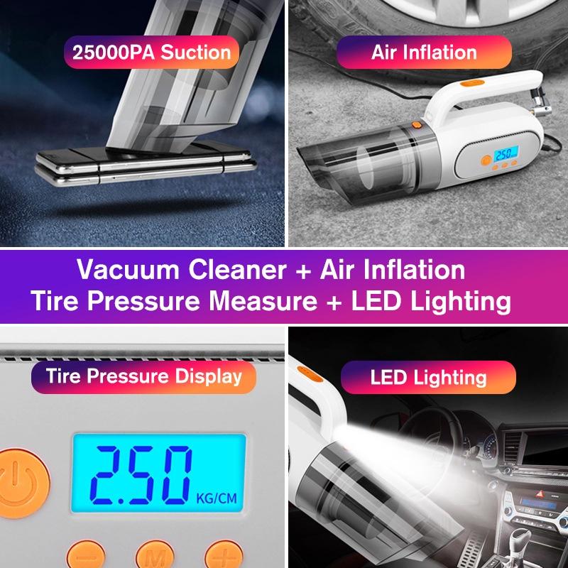 Powerful Wireless Vacuum Cleaner Home And Car Computer with LED Display Light Portable Auto Vacuum Cleaner Robot 250W