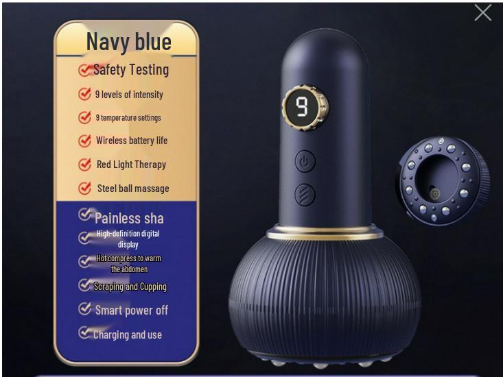 

Беспроводной умный вакуумный массажер с подогревом и электрическим гуаша для меридианной терапии