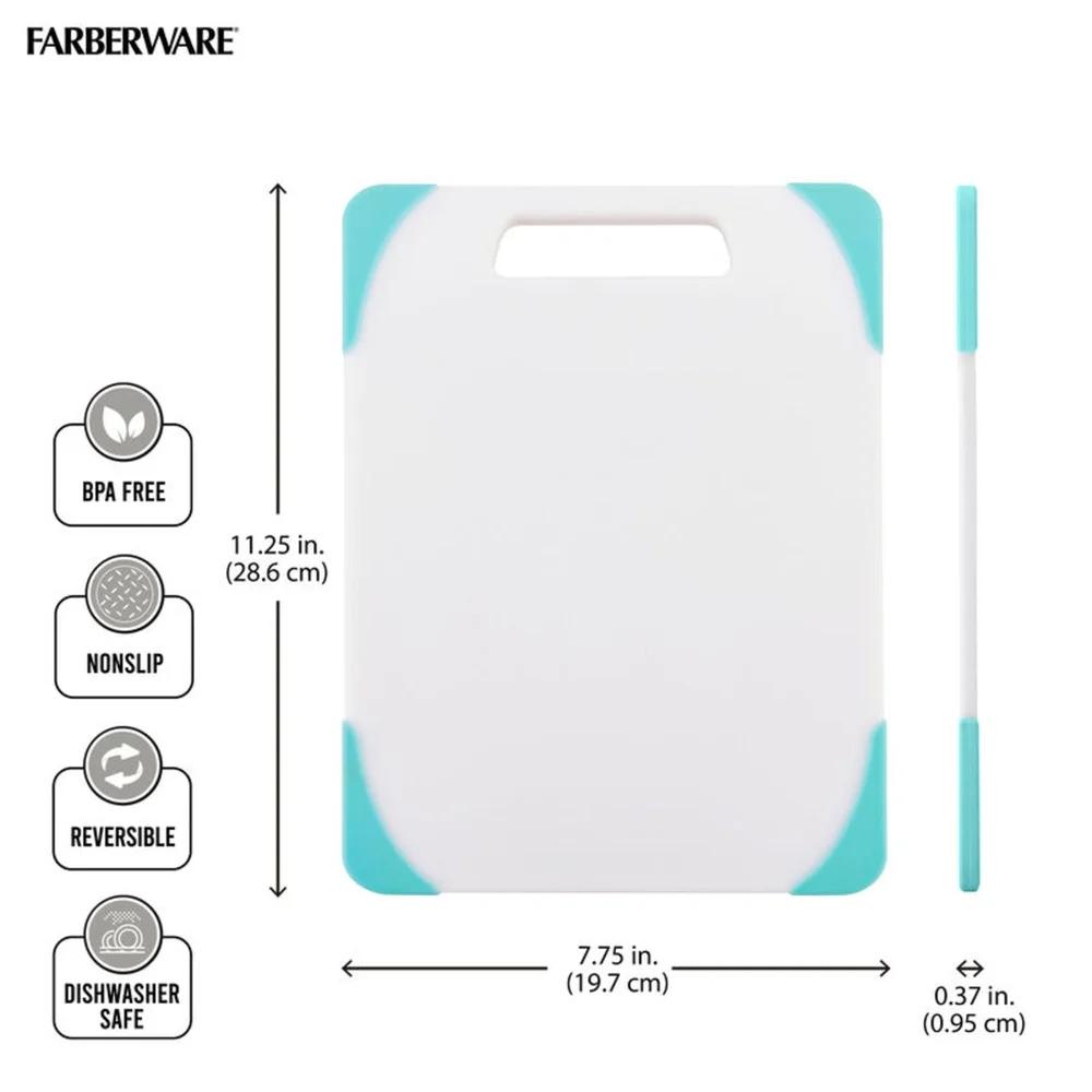 Nonslip Poly Cutting Board Reversible Durable Easy Clean Kitchen Tool Food Chopping Nonabsorbent Safe Knives