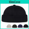 Leather Flat Melon Hat Top 100 Cotton Fashion Hat Street Hip Hop Hat Antique Style Vintage Hat