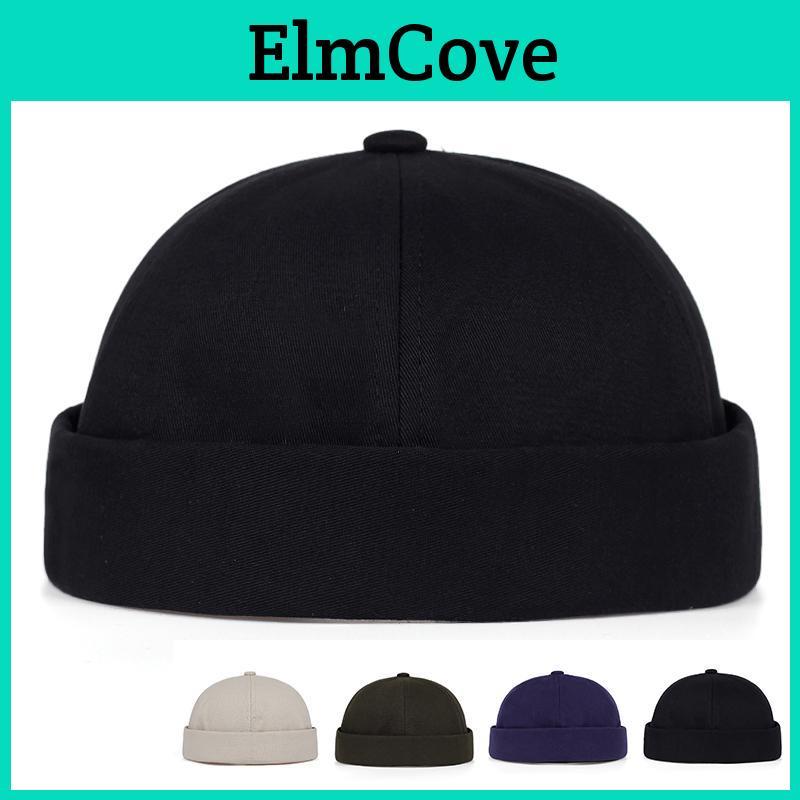 Leather Flat Melon Hat Top 100 Cotton Fashion Hat Street Hip Hop Hat Antique Style Vintage Hat