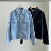 New ArrivalS Open Run Techwear Women S Jacket Black jeanS Semi looSe Fit