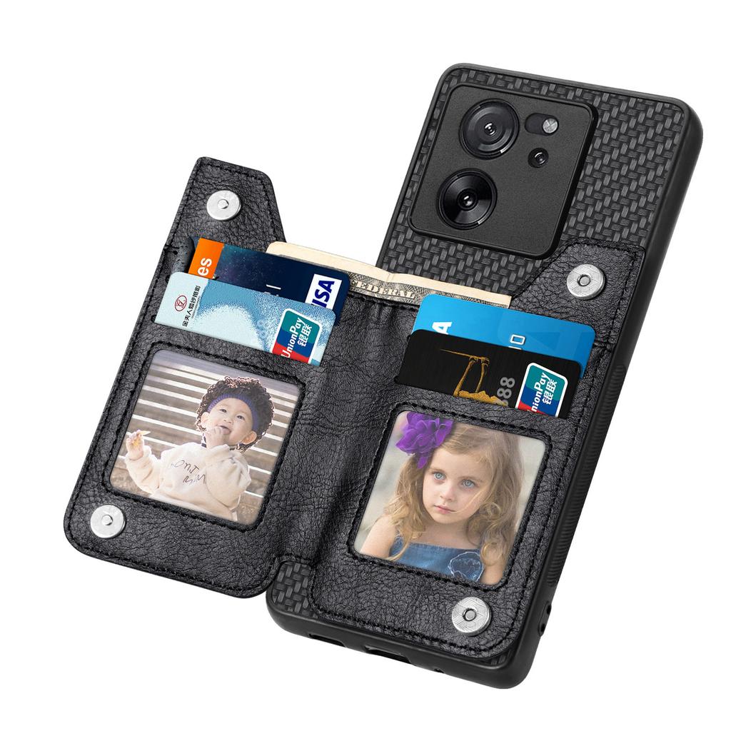 C1-04 For Xiaomi 13T/13T Pro/Redmi K60 Ultra Wallet Phone Case Kickstand PU+PC+TPU Phone Cover