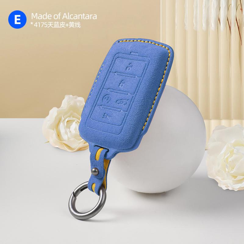 For for Car Remote Key Case Cover  Jeep Grand Cherokee Free Knight Commander Protector Suede Alcantara Accessories