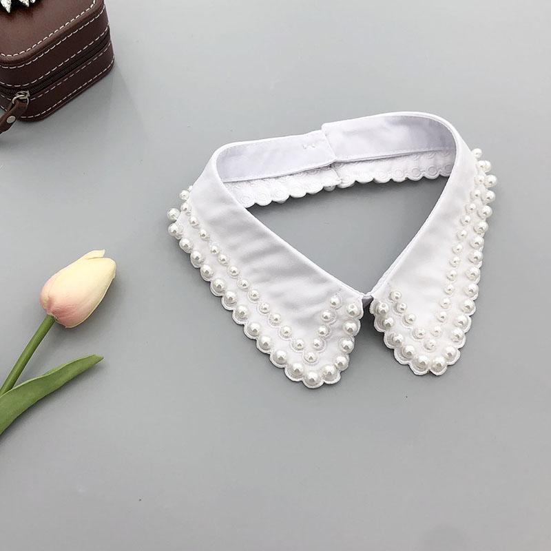 Beading Fake Collar Women Elegant Diamond Detachable Collars for Women False Shawl Shoulder Wrap Lapel False Collars Woman Tie