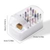 30 Holes Nail Art Drill Storage Box Grinding Polish Head Bit Holder Display Nail Drill Bits Organizer Nail Stand Manicure