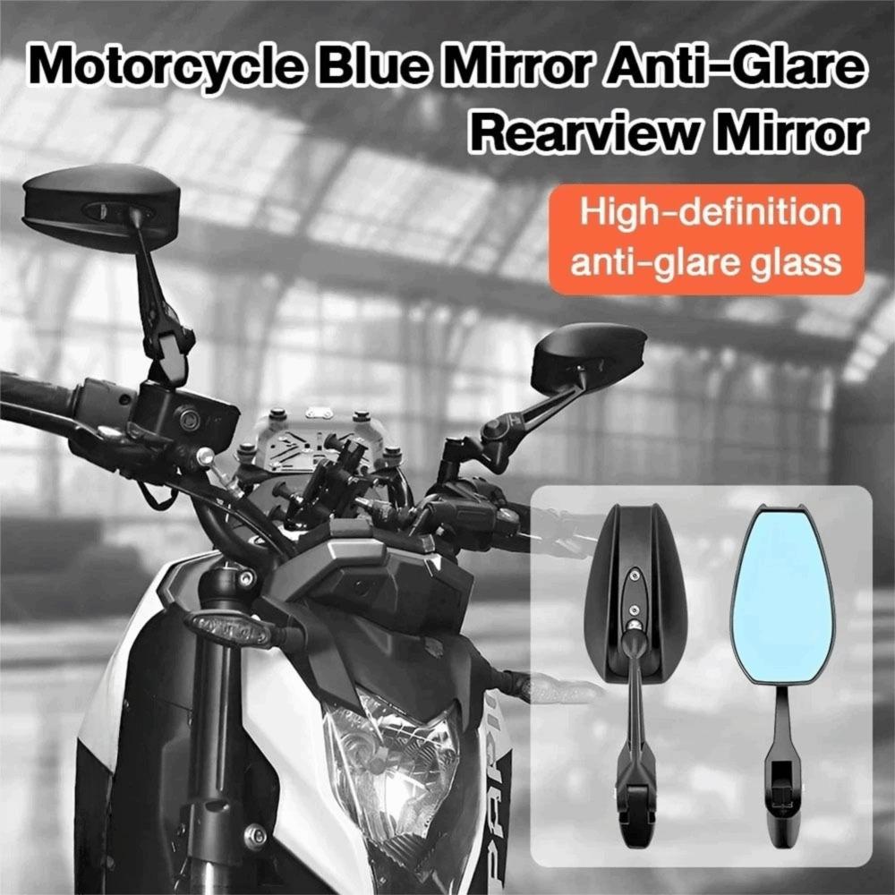 1 Pair Angle Adjustable Motorcycle Side Mirror Aluminum Zinc Zinc Alloy Handlebar Mirrors Electric Bikes