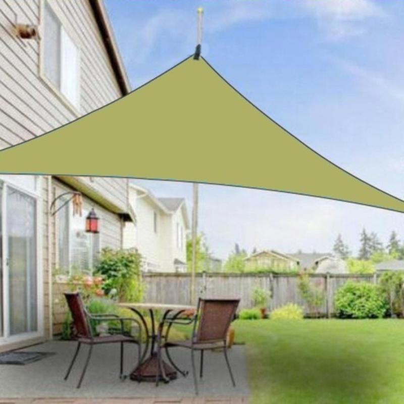 3x3x3m 4x4x4m Sun Shade Sail Triangle UV Block Canopy for Patio Poolside Garden Waterproof and Breathable Outdoor Shade Bar Party Decoration Tent