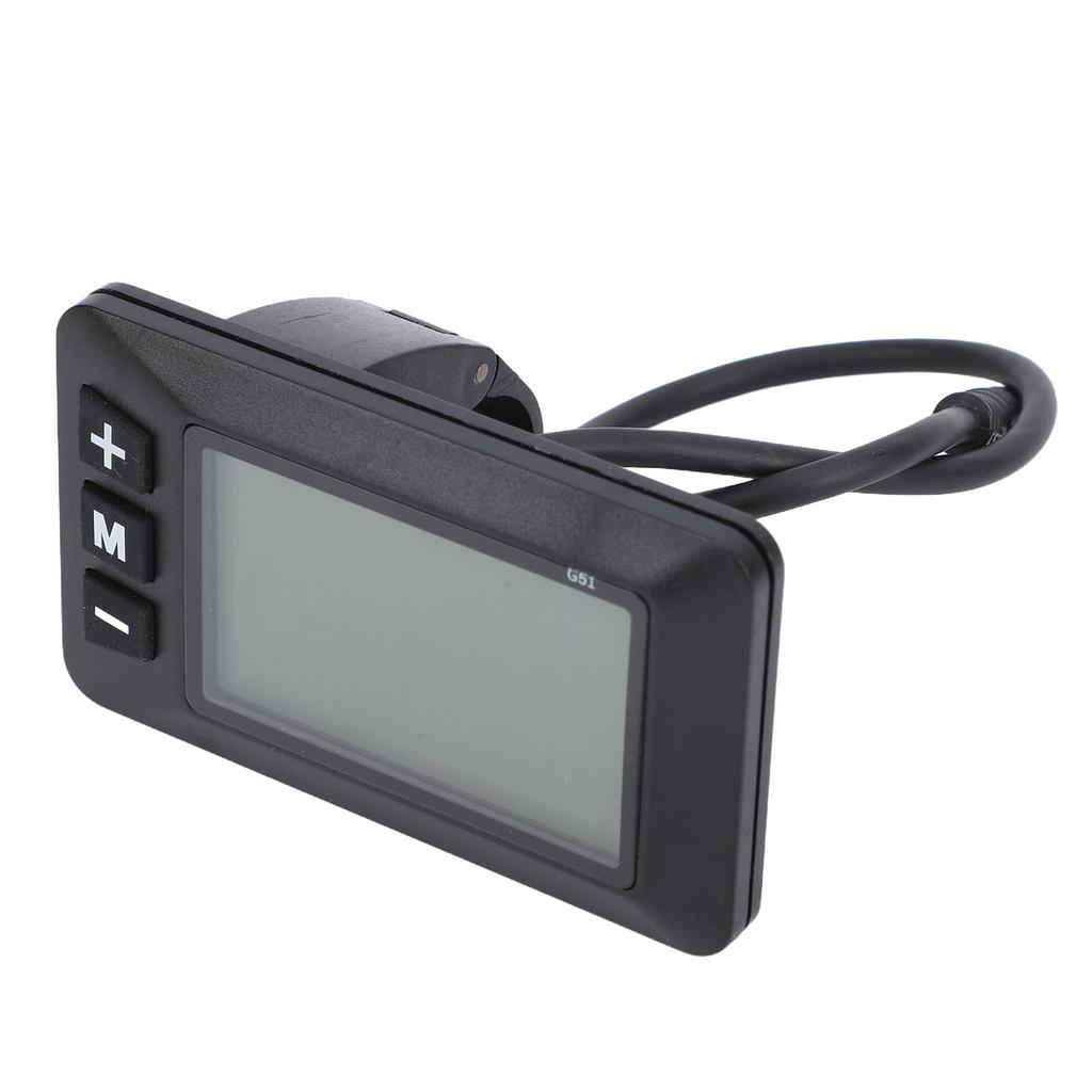 Electric Bike LCD Display Panel with G51 6P Water Proof Connector Speed Battery Level Display for Scooter Cycling