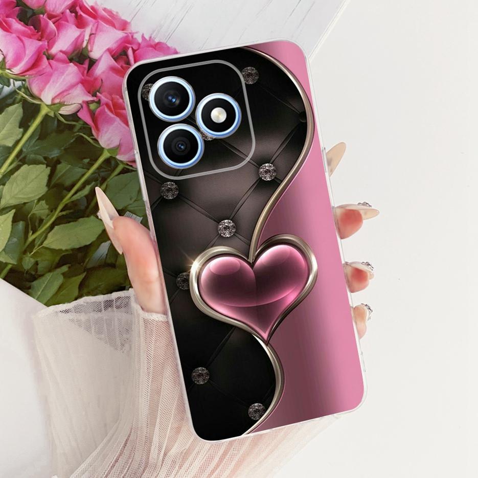 For Honor X8d 4G Case Cute Cat Luxury Flowers Painted Cover Soft Slim Phone Case For Honor X8d X 8d HonorX8d 4G Back Cover Coque