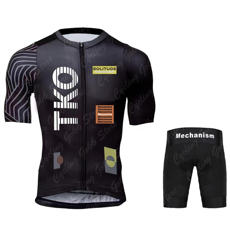 Men's Short Sleeve Cycling Jersey Set and Bib Shorts Pro Race Bicycle Clothing MTB Ropa Maillot Summer Cycling Clothes