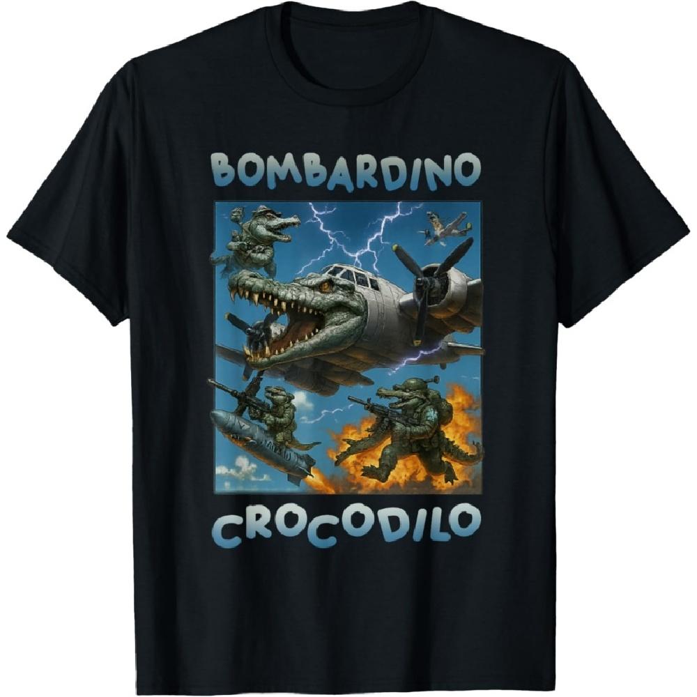 

Bombardino Crocodilo - Italian Brainrot Meme Bombardino T-Shirt(5) XXXXXL чорний