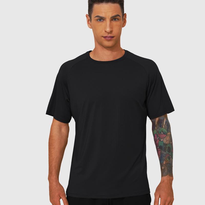 

Men s Quick-Dry Sports T-Shirt - High Elasticity, Breathable, Moisture-Wicking, Short Sleeve, Round Neck Fitness Top US S (suggested 120-130 lbs)