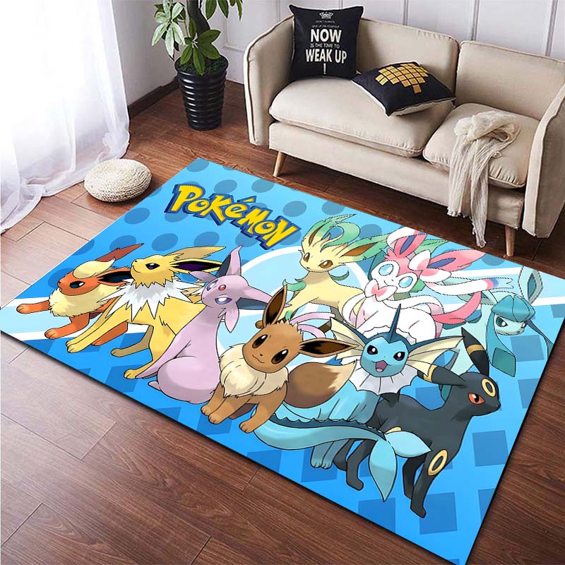 1PC P-Pokemon Eeveelution Pattern cartoon Carpets for Living Room Bedroom Bedside Floor Mat Area Rug Home Decor Luxury Gifts