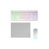 Combo gaming sans fil - Mars Gaming - Clavier TKL FRGB - Souris RGB 3200 DPI - Tapis 360x260 mm - Blanc - Rechargeable