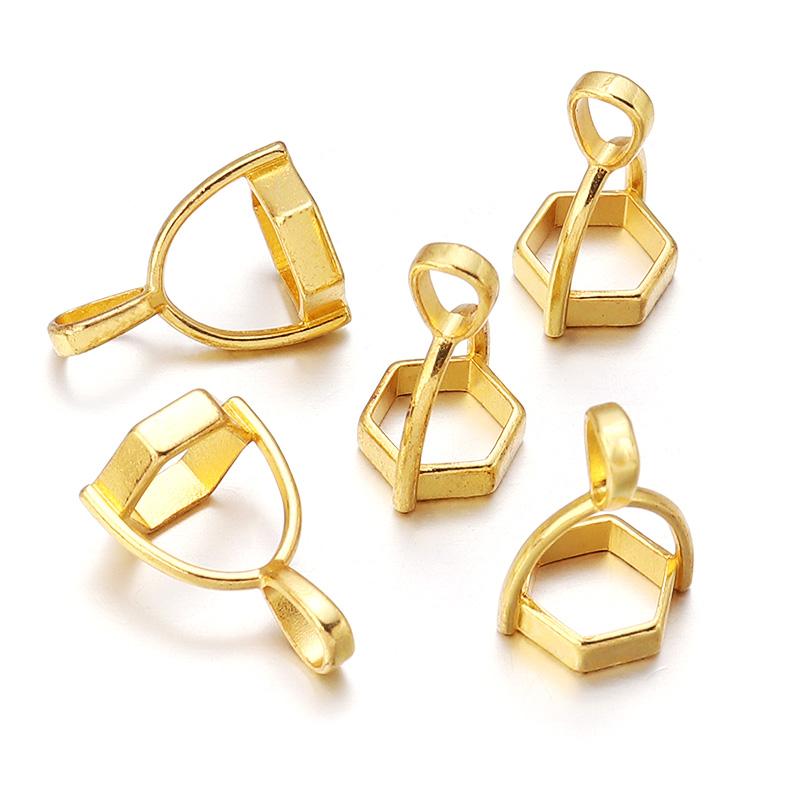 

50pcs Hexagonal Shape Natural Stone Crystal Pillar Pendants Clasp For Jewelry Making Pendant Necklace Connectors DIY Earrings 8.3-8.5mm