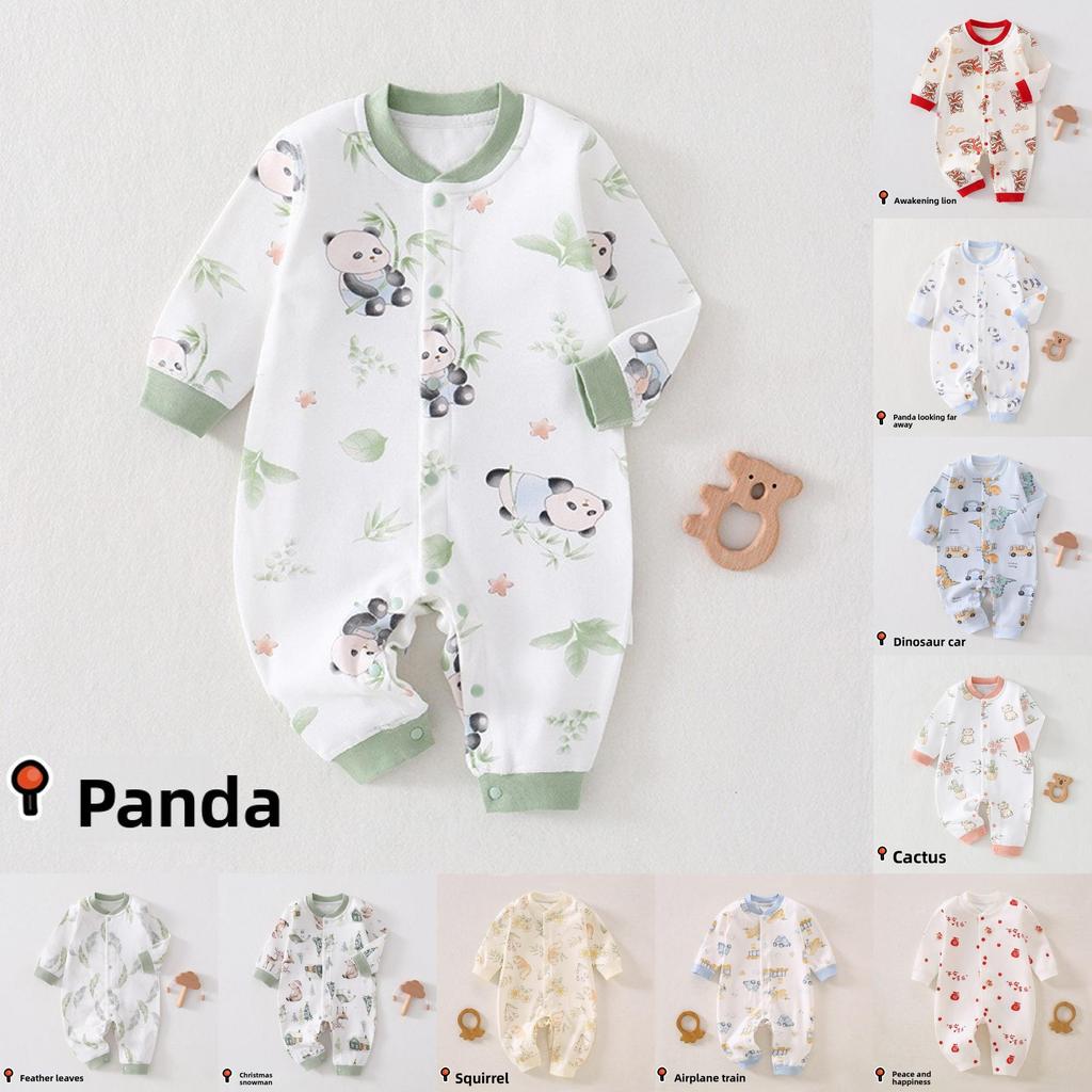 Baby Romper Spring Autumn Cotton Short Sleeve With No Bone Construction For Newborns And Infants