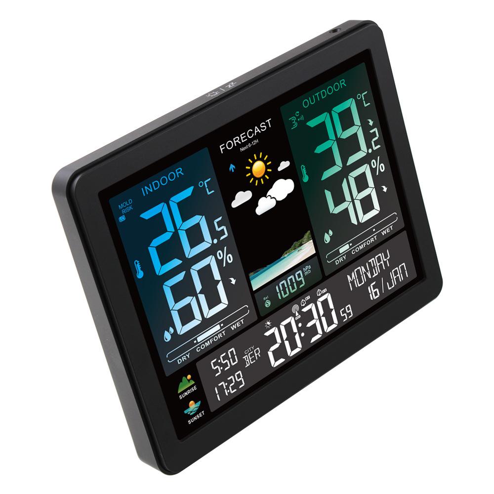 Meteoroloji İstasyonu Saat Araç Teşhis Aracı Barometre Obd2 Tarayıcı Avrupa Codiop Aktif Test ile Pkisplay IndoorDigital LCD Saat