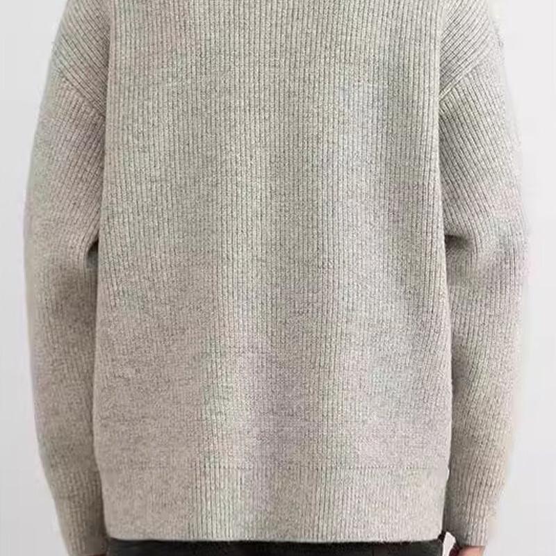 Mao Ren Men's Henley Neck Knit Sweater