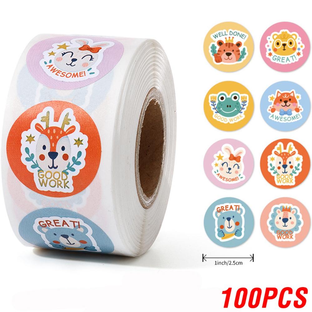 100-500Pcs Top-Grade Teacher Top-Grade Reward High-Standard Sticker High-Standard Fun High-Standard Motivation Top-Grade Animal First-Class