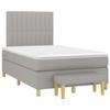 3137301 vidaXL Divan Bed with Mattress Light Grey 120x200cm Fabric