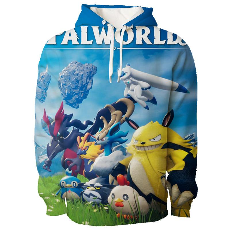 

Palworld Casual Game Hoodie Funny Play Pullover Hooded New Fashion Pattern Sweatshirt Womens Mens Customizable O Neck Hoodies 4XL
