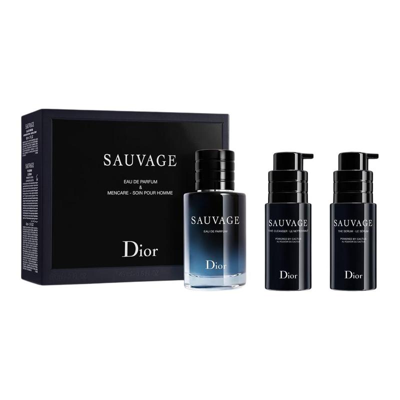 Dior Detergente Viso Essenza Fragranza Selvatica Set Cura della Pelle Profumo da Uomo Fragranza Fougere Bergamotto Lavanda Pepe di Sichuan Vaniglia 60ml+45ml+45ml