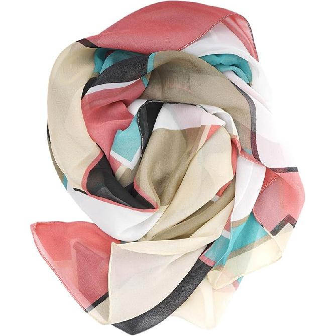 Sciarpa Scialle Leggero Tinta Unita Misto da Donna per la Stagione Primavera Estate