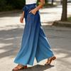 Women's Wide Leg Casual Pants High Waist Tie Belt Loose Fit Lightweight Comfortable Flowing Fabric Bottoms for Everyday Wear