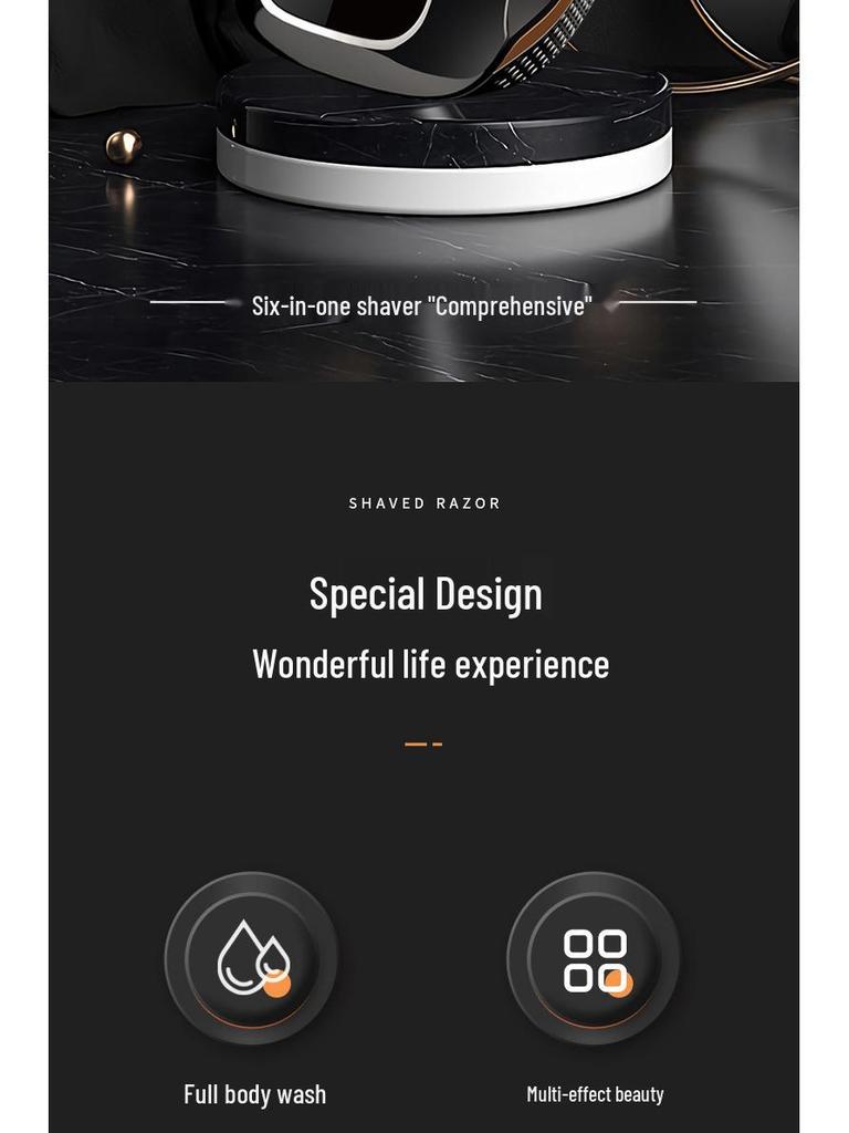 New Intelligent Seven-Blade Electric Hair Clipper & Washable Shaver