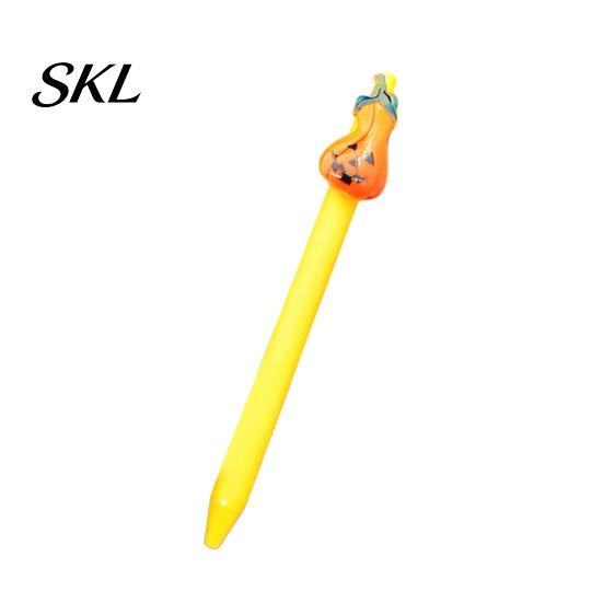Stylish Matte Texture Pens Halloween Ballpoint Pen, Cute Ghost Skull Pumpkin Retractable Gel Ink Portable Pocket Clip 0.5mm Fine Point Writing Pen for