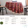 Kitchen Dinning Wrinkle Free Cotton Linen Farmhouse Round Table Cloth