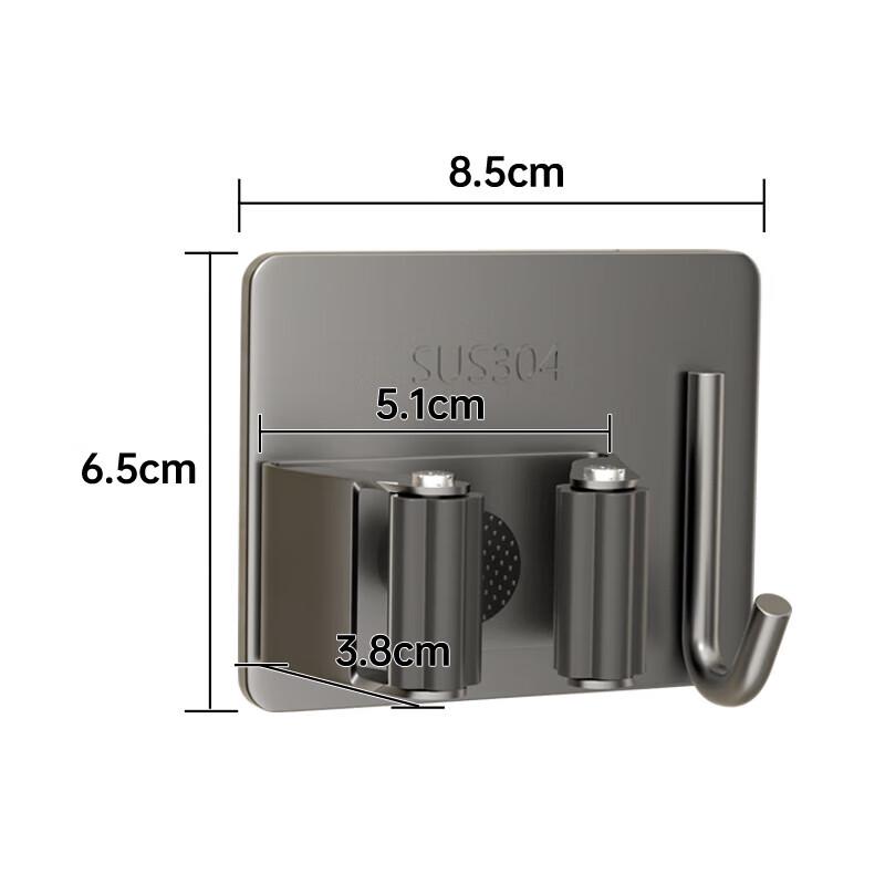 Aige Punch-Free Stainless Steel Adhesive Hooks (10-Pack)