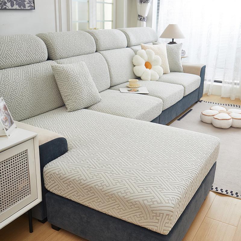 1Pc Jacquard Sofa Slipcover Non-Slip Dustproof Sofa Couch Cover Furniture Protector For Bedroom Office Living Room Home Decor
