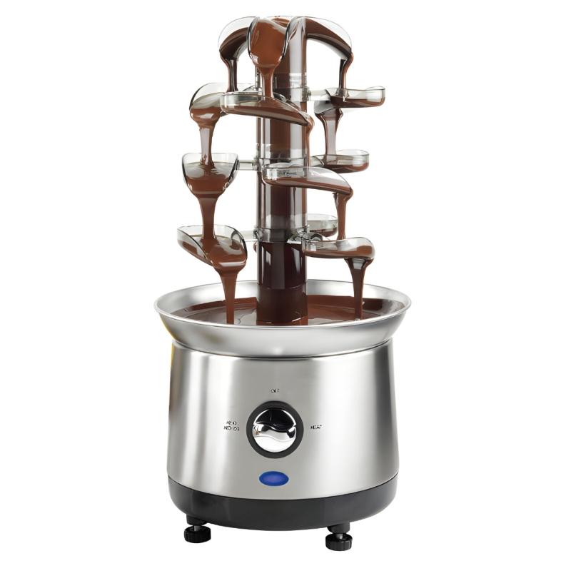 Multipurpose Chocolate Fountain Maker 4 Layer Electric Chocolate Fondue Fountain for Candy Melting And Cheese Dipping 1