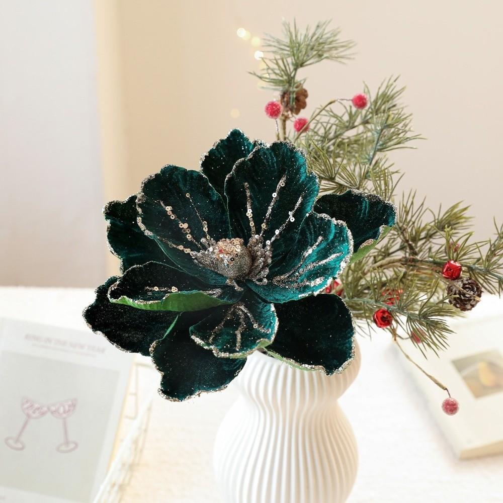 Glitter Christmas Glitter Flower Sequins Simulation Flowers  Christmas Decoration