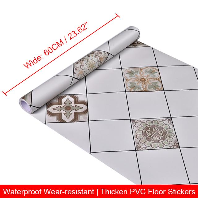 5M PVC Waterproof Floor Sticker Self-adhesive Thicken Wall Sticker Non-slip Wear-resistant Kitchen Wall Oil-proof Stickers