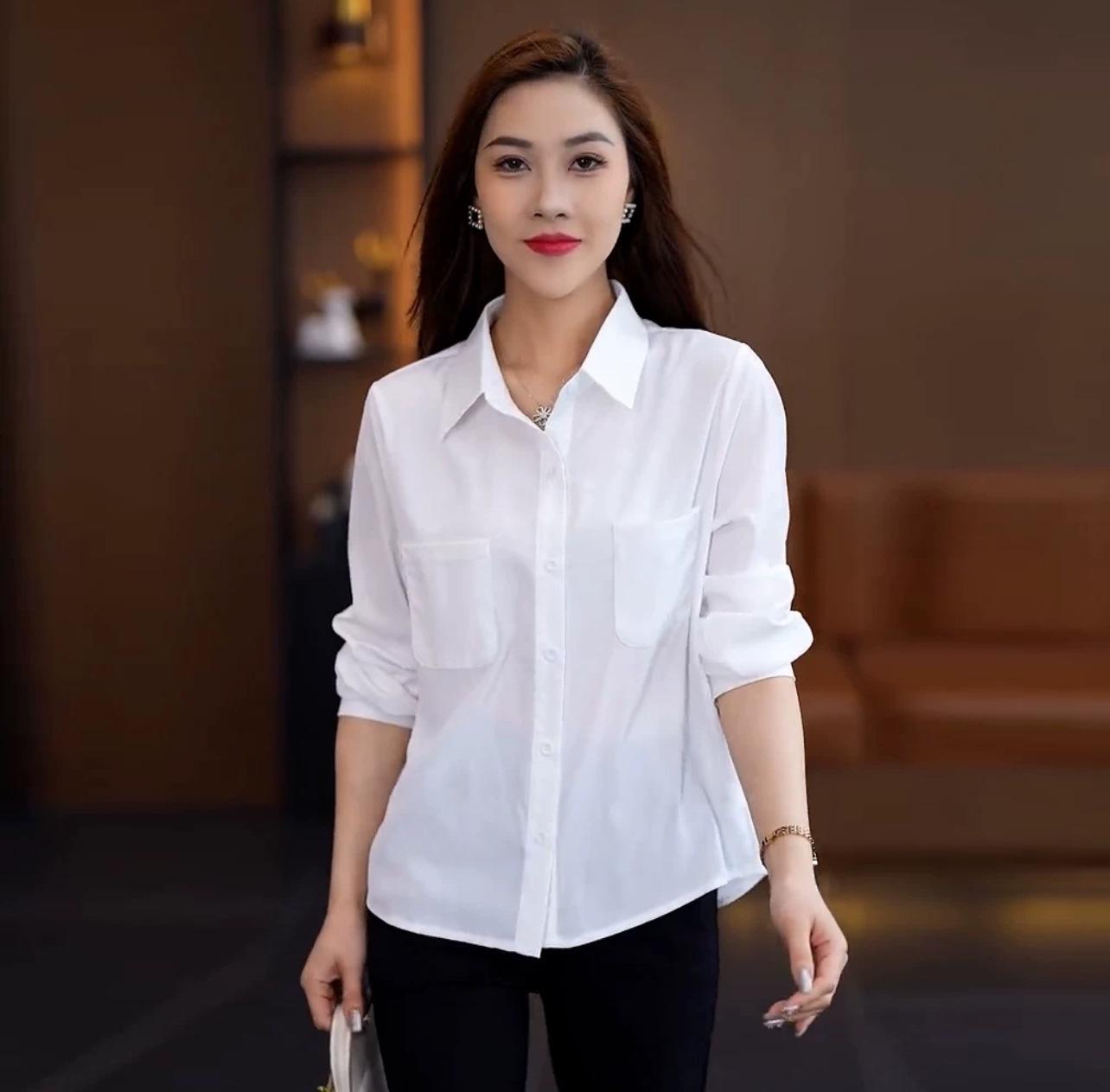 

Женская рубашка с длинным рукавом, большой размер, повседневная офисная рубашка, разноцветная деловая дышащая рубашка XS