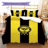 Juego de Ropa de Cama con Patrón del Maccabi Netanya FC Funda Nórdica Funda de Almohada Decoración del Hogar Regalo (1 * funda nórdica + 2 * fundas de almohada, sin núcleo)