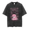 Bocchi The Rock Anime Tshirt Vintage Washed Y2k Aesthetic Unisex Oversized Short Sleeve Summer Cotton Retro Streetwear Hot Sale